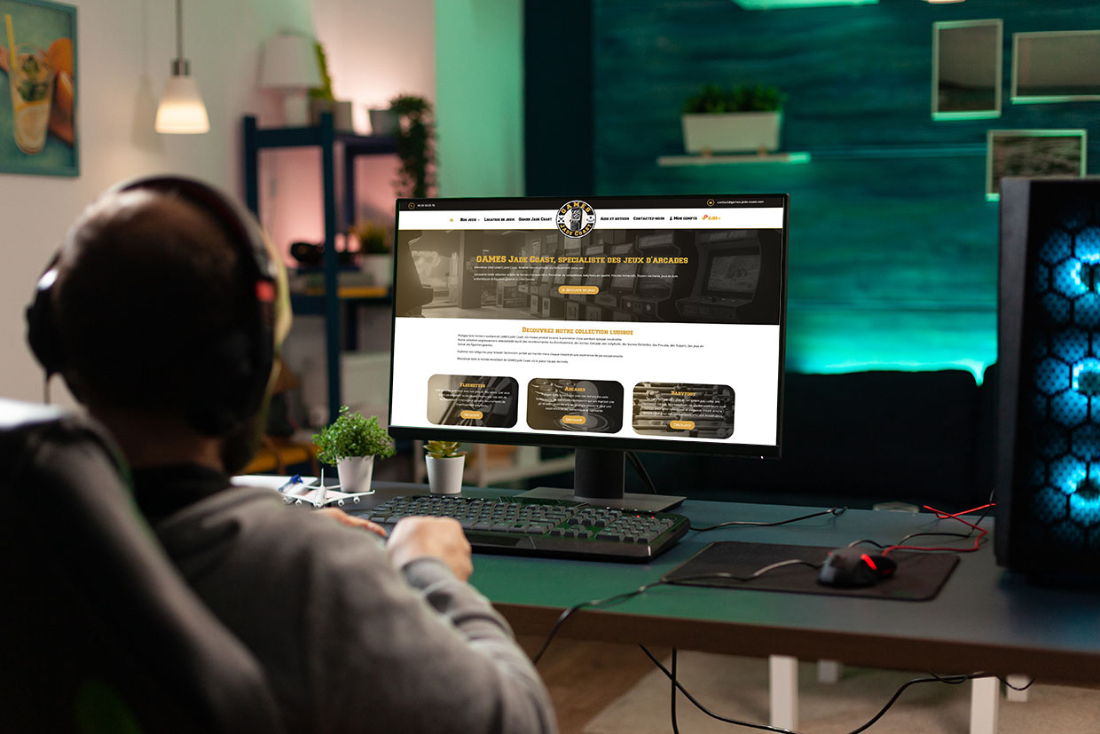 Création du site e-commerce à Pornic Games Jade Coast